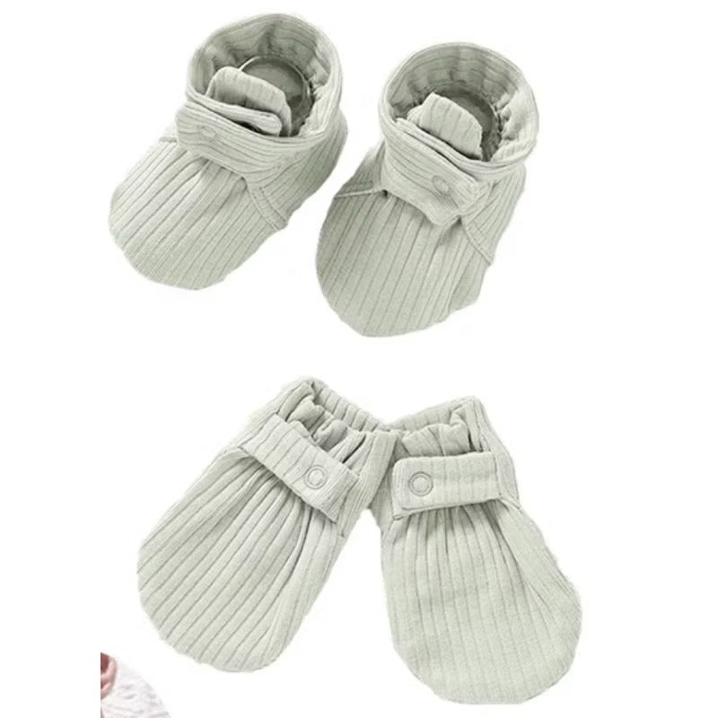 Organic Cotton Booties & Mittens Set