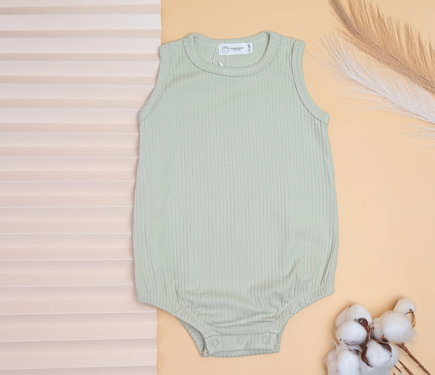 Organic Cotton Sleeveless / Sando Onesies Bodysuit