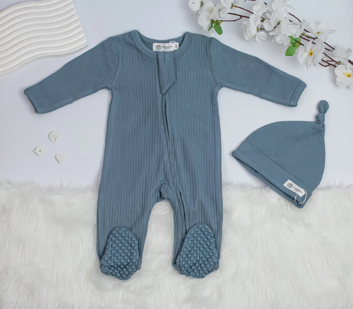 Organic Cotton Take Me Home Set - Sleepsuit / Frogsuit with Bonnet