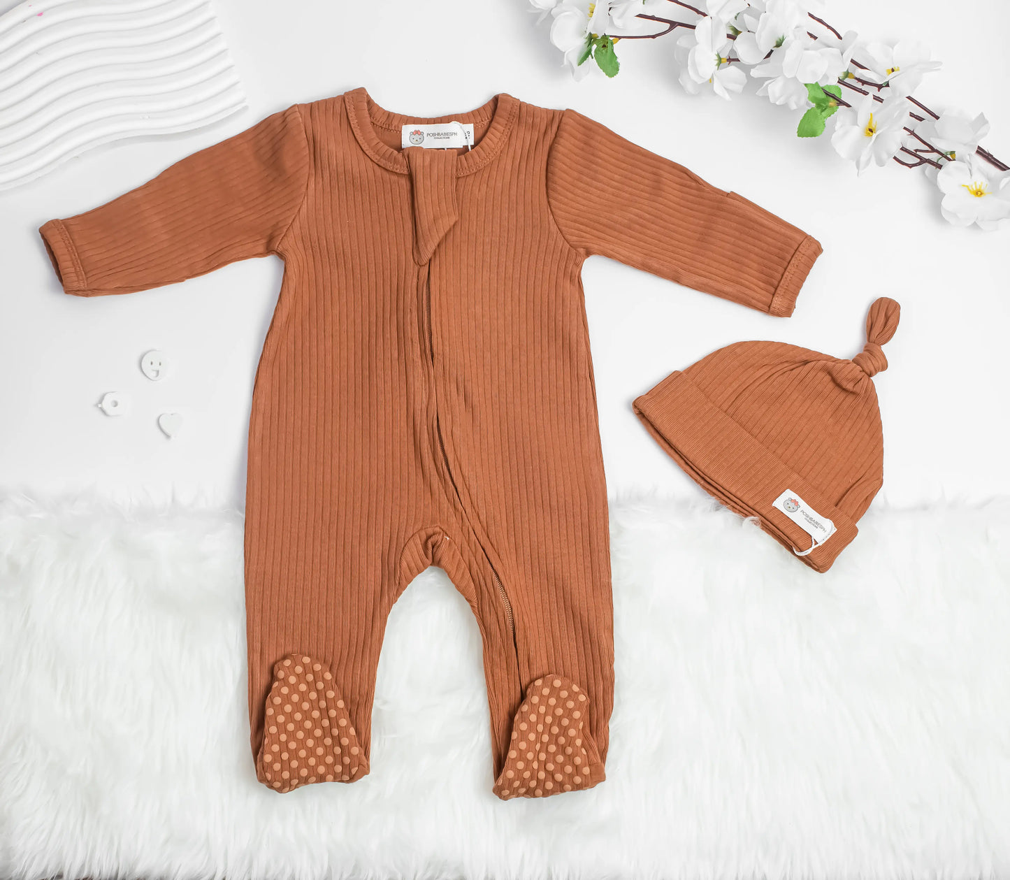 Organic Cotton Take Me Home Set - Sleepsuit / Frogsuit with Bonnet