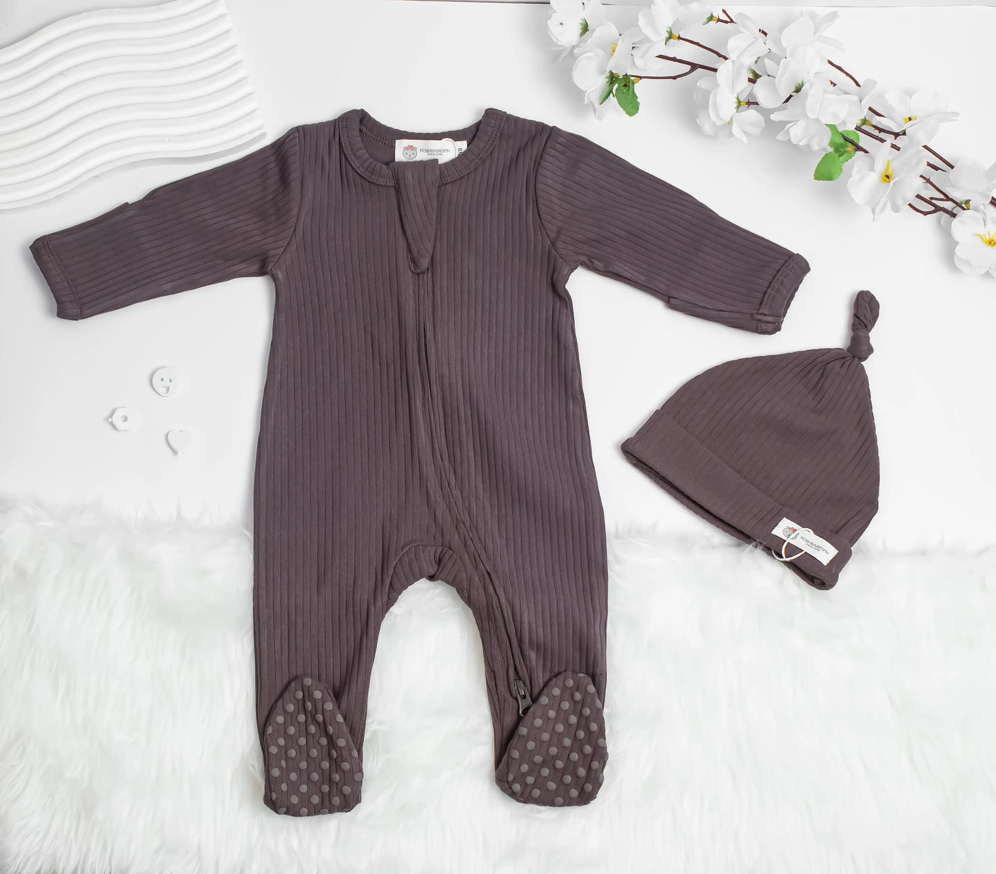 Organic Cotton Take Me Home Set - Sleepsuit / Frogsuit with Bonnet