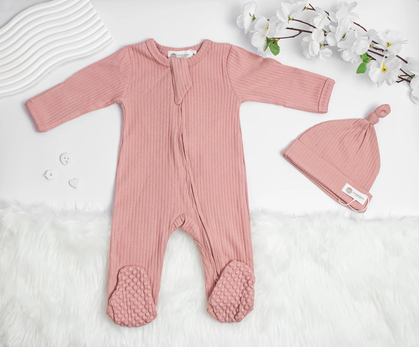 Organic Cotton Take Me Home Set - Sleepsuit / Frogsuit with Bonnet