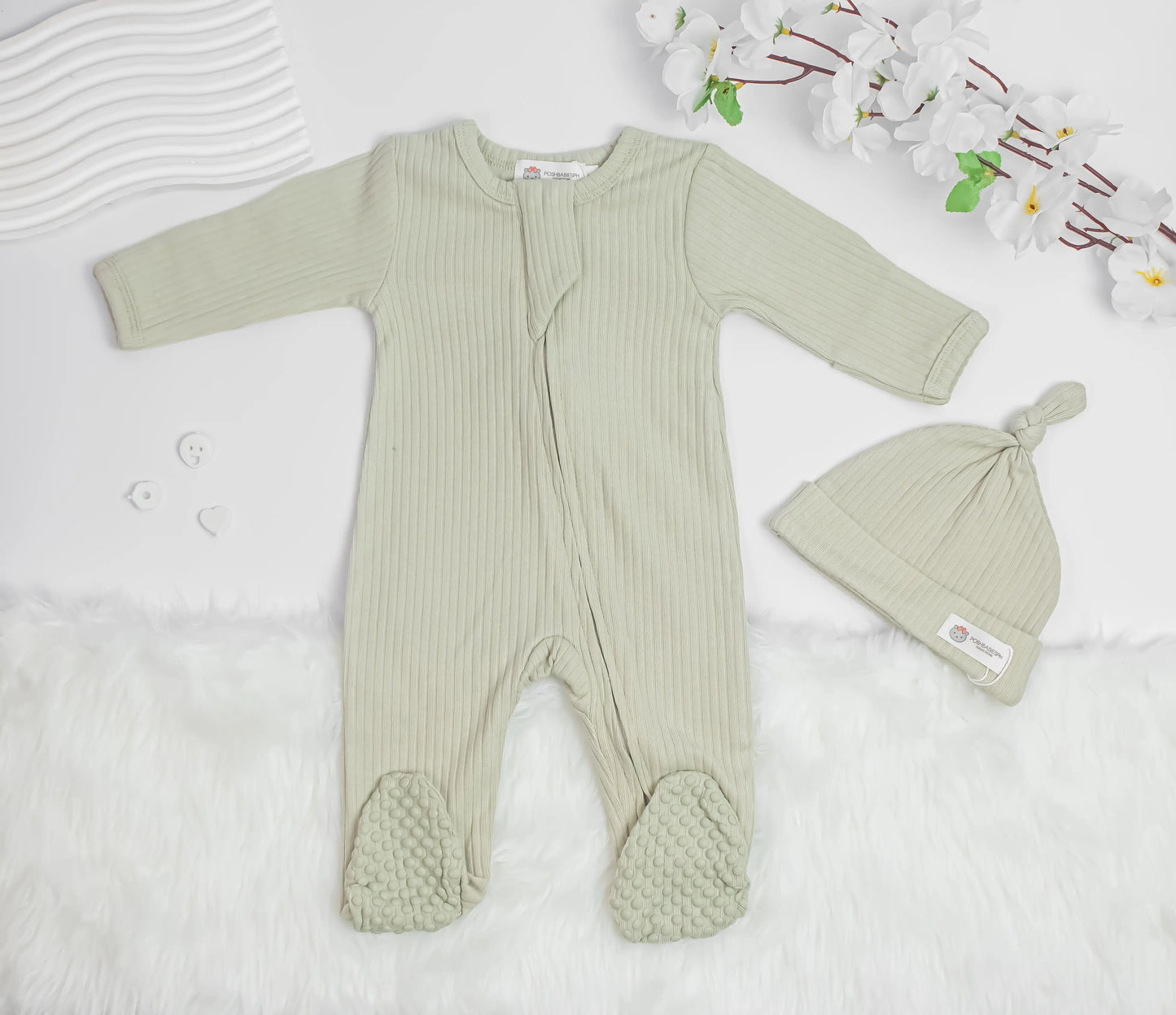 Organic Cotton Take Me Home Set - Sleepsuit / Frogsuit with Bonnet