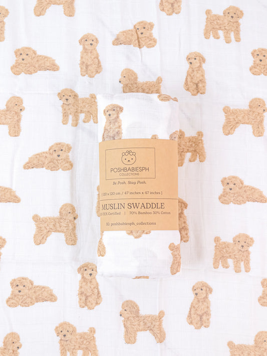 Bamboo Muslin Swaddle - Bark & Snuggle