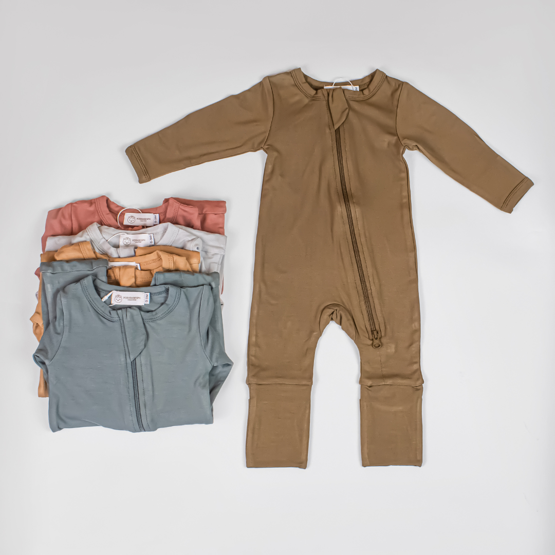 Bamboo Sleepsuit with Foldable Footies and Mittens