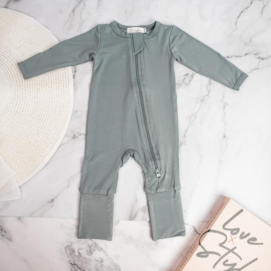 Bamboo Sleepsuit with Foldable Footies and Mittens