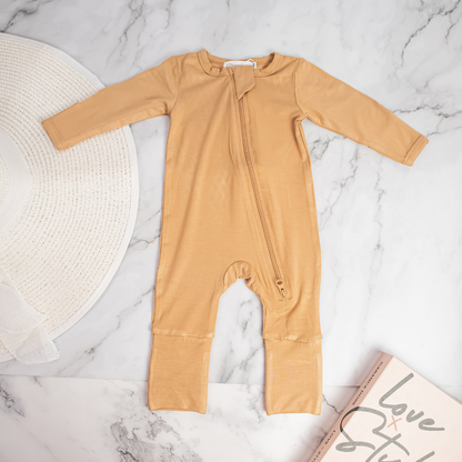 Bamboo Sleepsuit with Foldable Footies and Mittens