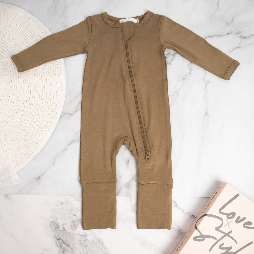 Bamboo Sleepsuit with Foldable Footies and Mittens