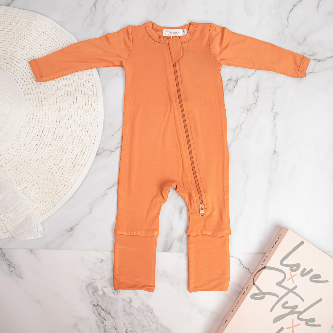 Bamboo Sleepsuit with Foldable Footies and Mittens