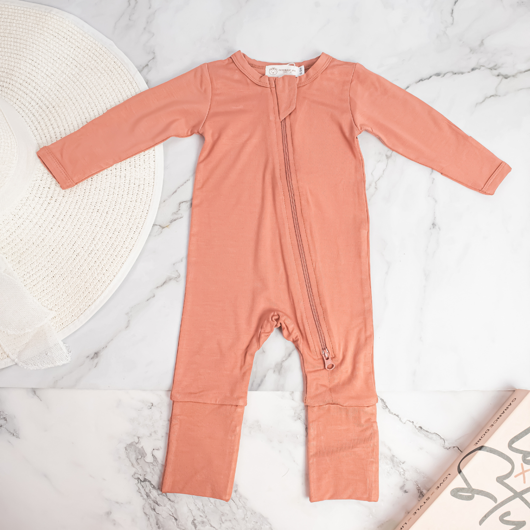 Bamboo Sleepsuit with Foldable Footies and Mittens