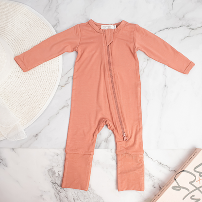 Bamboo Sleepsuit with Foldable Footies and Mittens