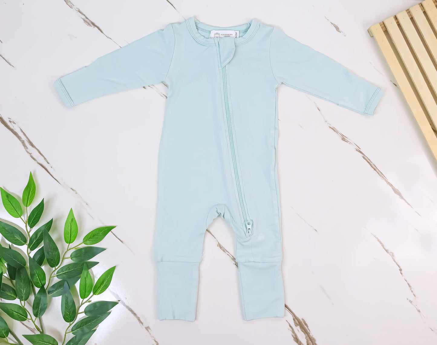 Bamboo Sleepsuit with Foldable Footies and Mittens