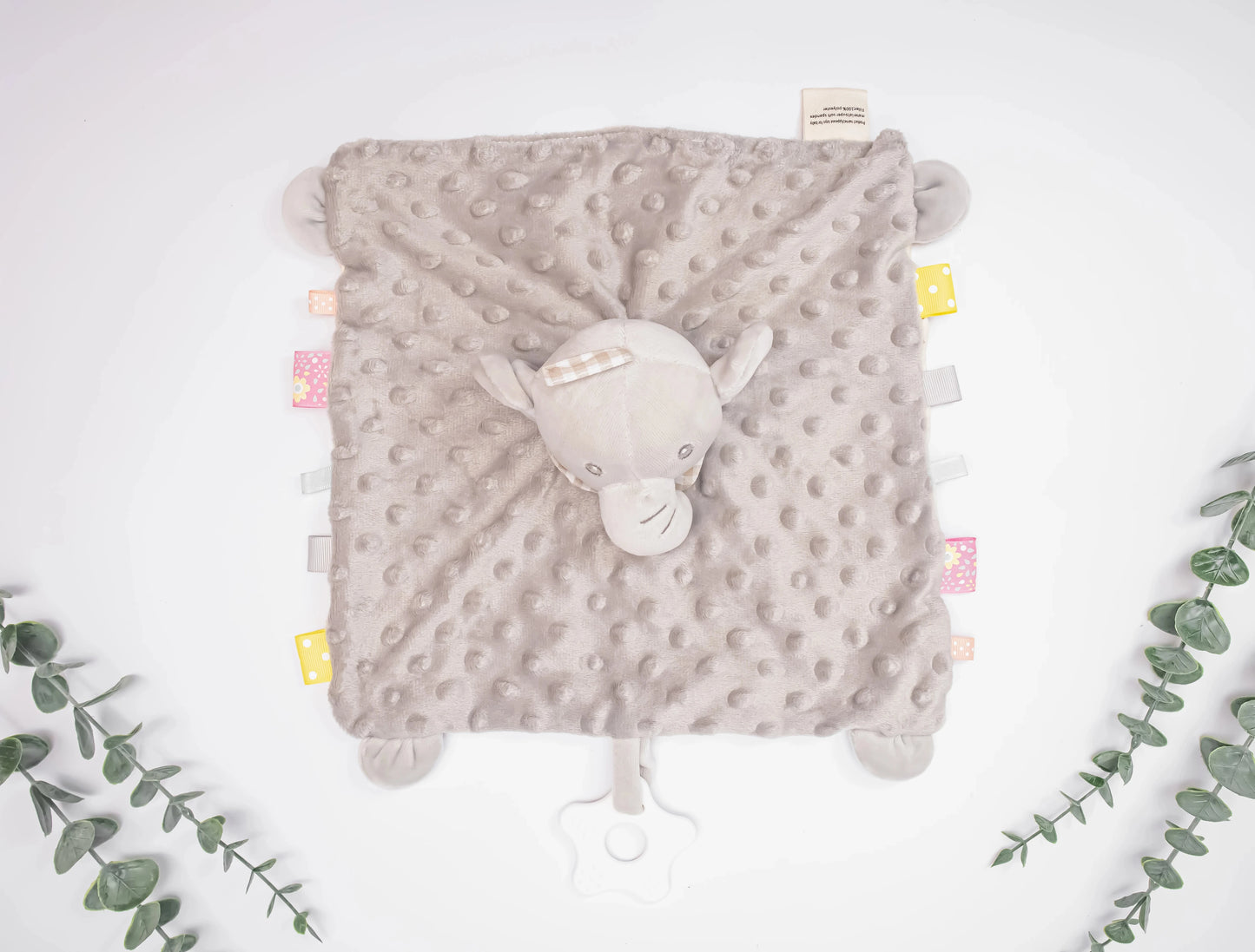 4-in-1 Crib Toy / Security Blanket / Teether / Rattle