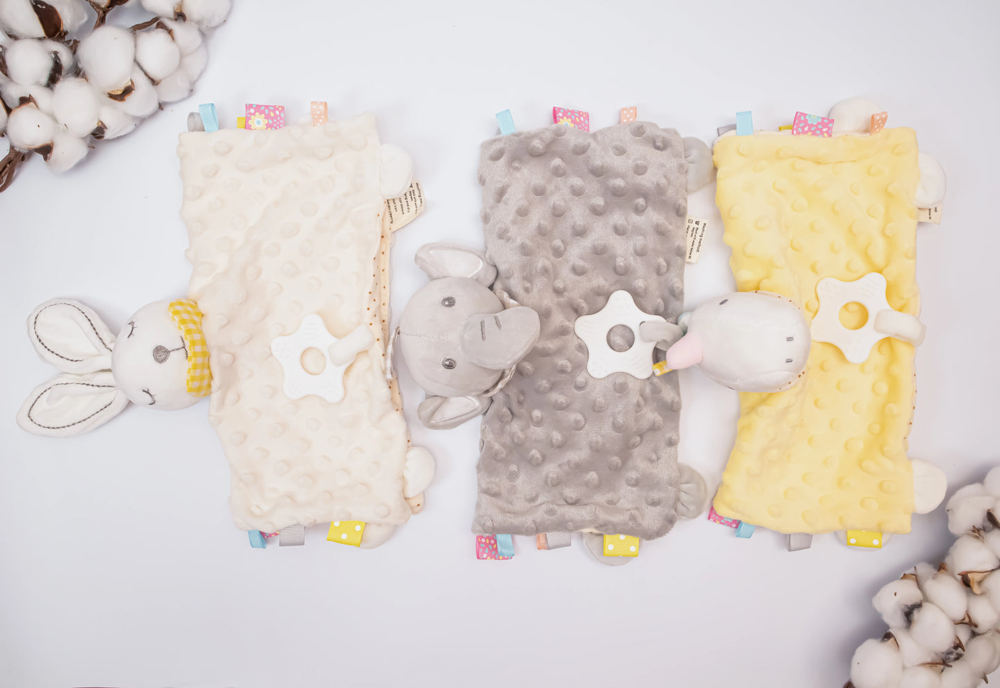 4-in-1 Crib Toy / Security Blanket / Teether / Rattle