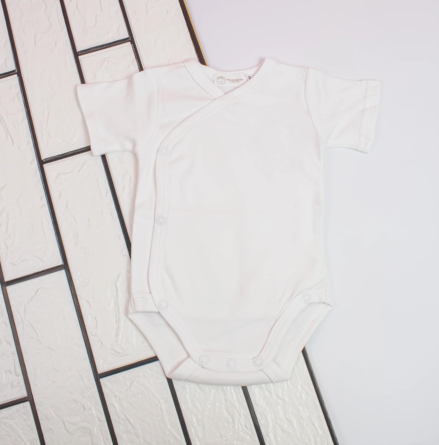 Organic Cotton Kimono Onesies Bodysuit - Short Sleeves