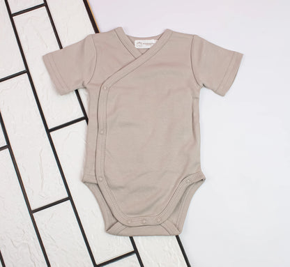 Organic Cotton Kimono Onesies Bodysuit - Short Sleeves