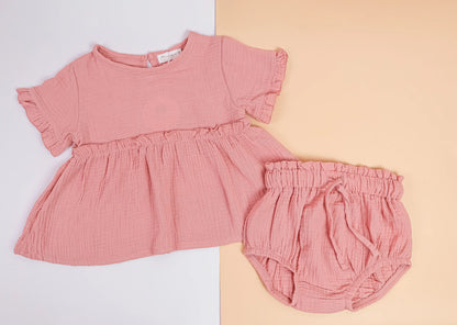 Organic Cotton Muslin Top & Shorts Set