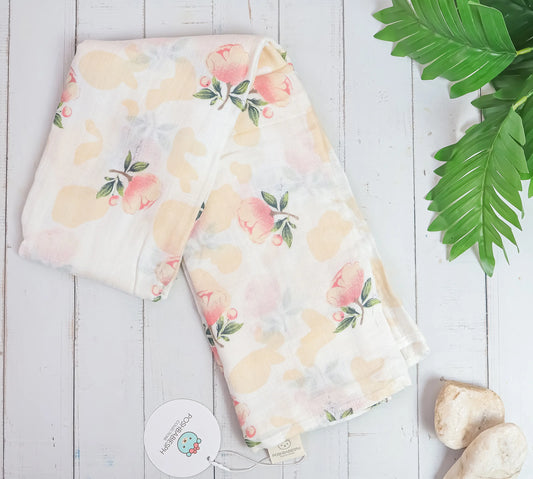 Organic Cotton Muslin Swaddle - Flower