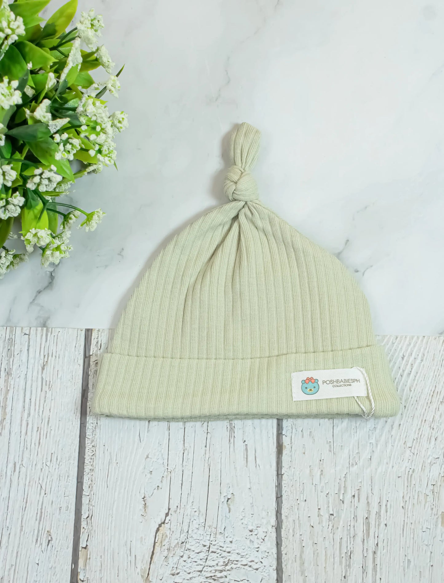 Organic Cotton Ribbed Bonnet