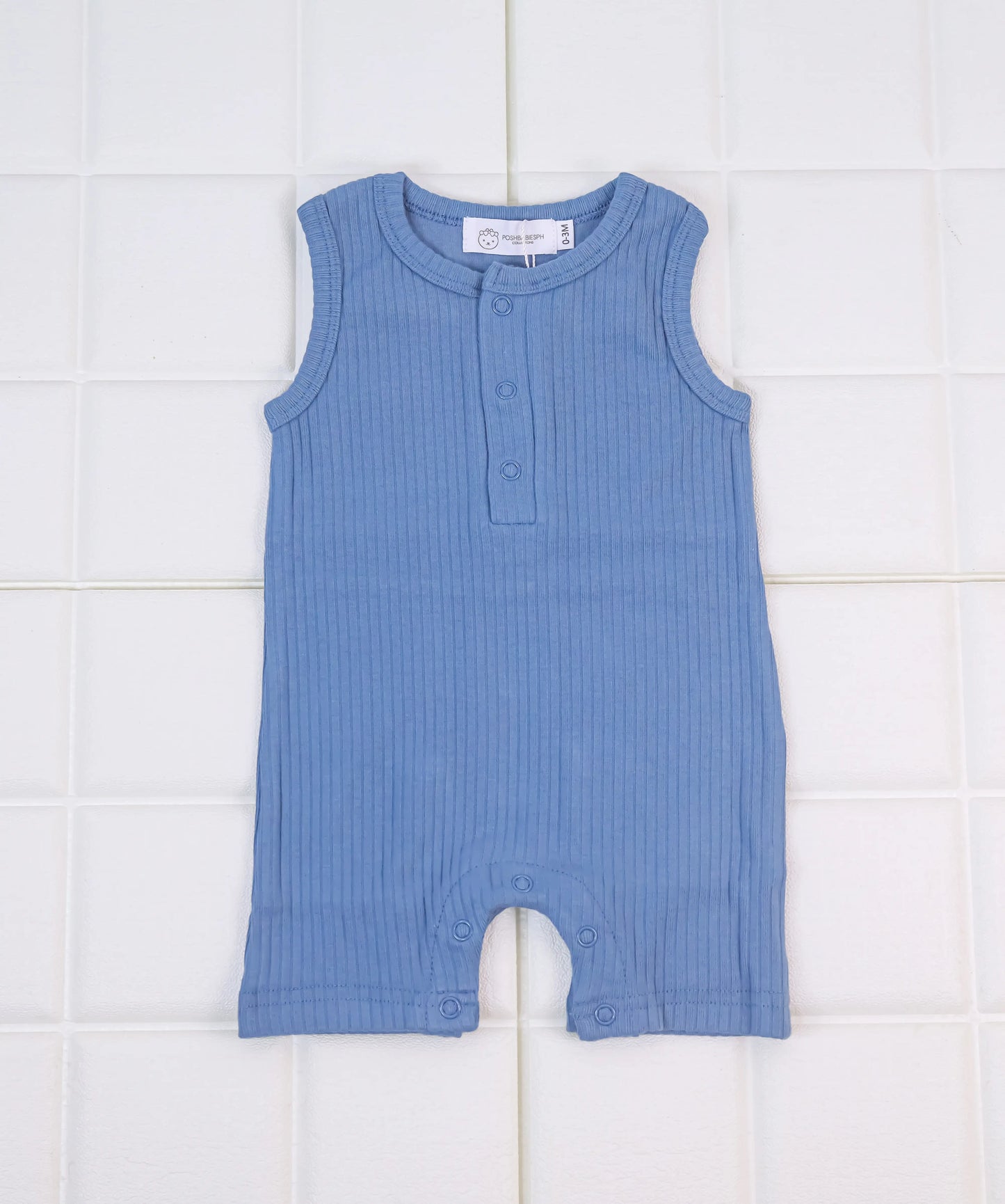 Organic Cotton Unisex Ribbed Romper