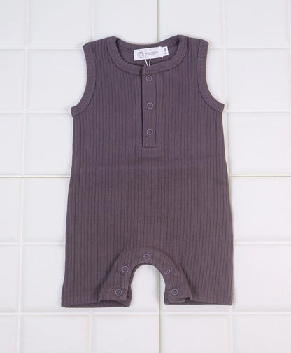 Organic Cotton Unisex Ribbed Romper