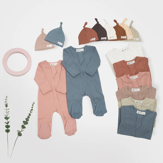 Organic Cotton Take Me Home Set - Sleepsuit / Frogsuit with Bonnet