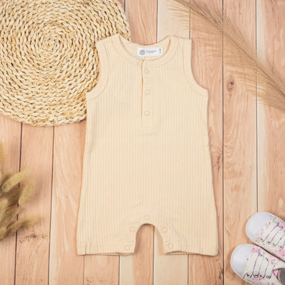 Organic Cotton Unisex Ribbed Romper