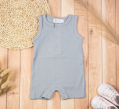 Organic Cotton Unisex Ribbed Romper