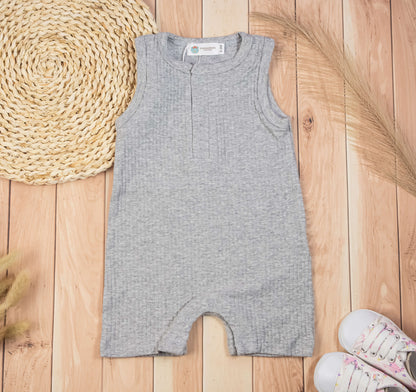 Organic Cotton Unisex Ribbed Romper