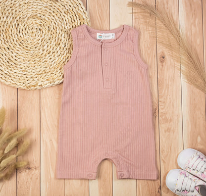 Organic Cotton Unisex Ribbed Romper