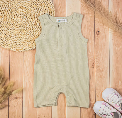 Organic Cotton Unisex Ribbed Romper