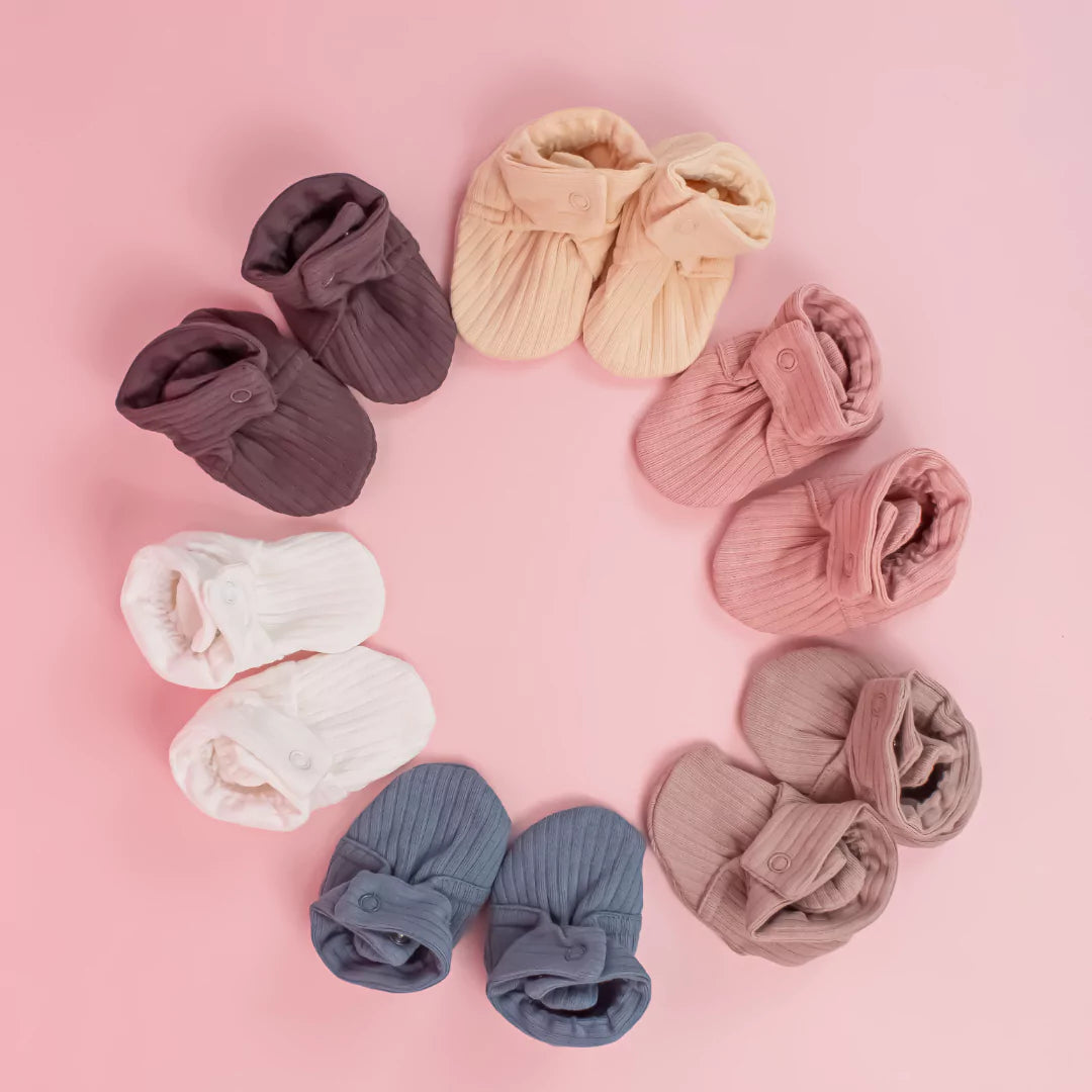 Organic Cotton Booties & Mittens Set