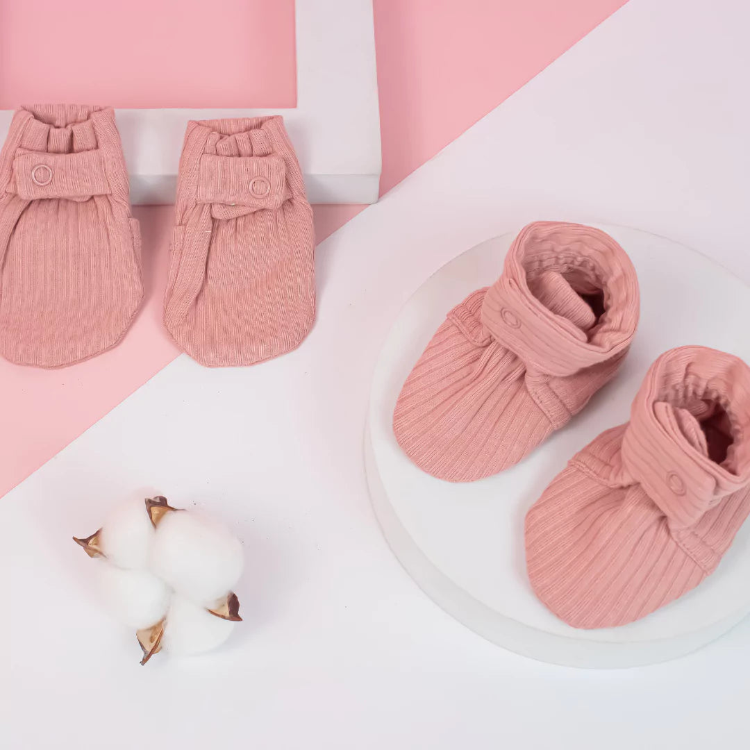 Organic Cotton Booties & Mittens Set