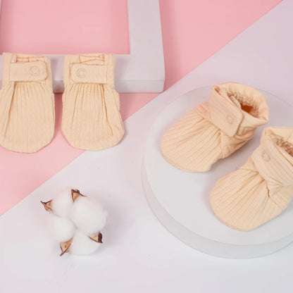 Organic Cotton Booties & Mittens Set