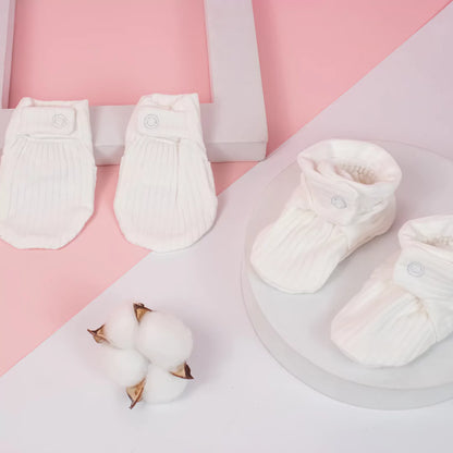 Organic Cotton Booties & Mittens Set